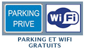 Parking privé et WIFI gratuits